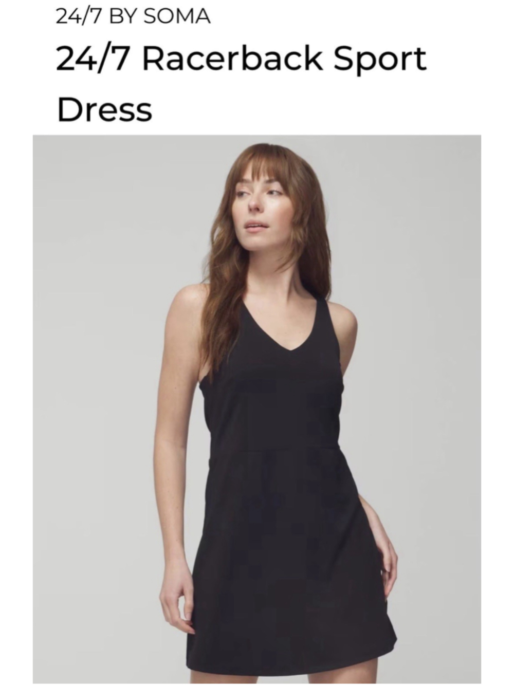 NWT Charcoal Gray/black Soma 24/7 Women’s Activewear Dress Size Large Pocket